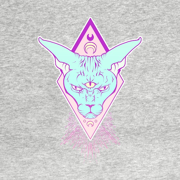 Magic Sphynx Cat With Third Eye by cellsdividing